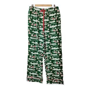 Pajamagram Men's Sz L Green Cotton Christmas Santa Family Matching Pajama Pants